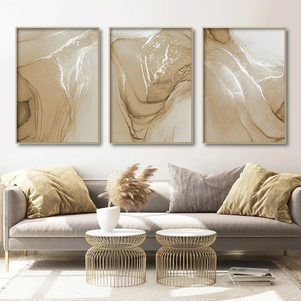 Tríptico Bahía - Mármol Beige